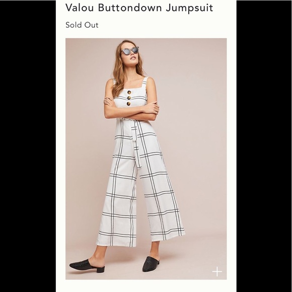 NWT L Anthropologie Sancia Valou ButtonJumpsuit - Picture 1 of 7